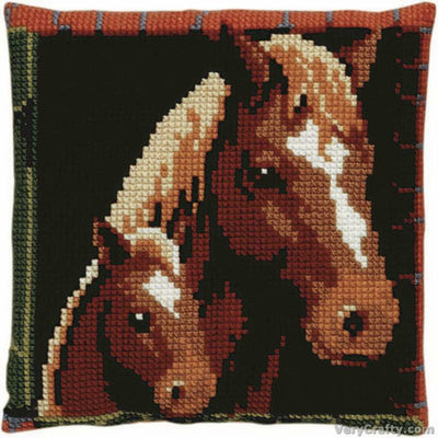 Pako Horse And Foal Cross Stitch Cushion Kit