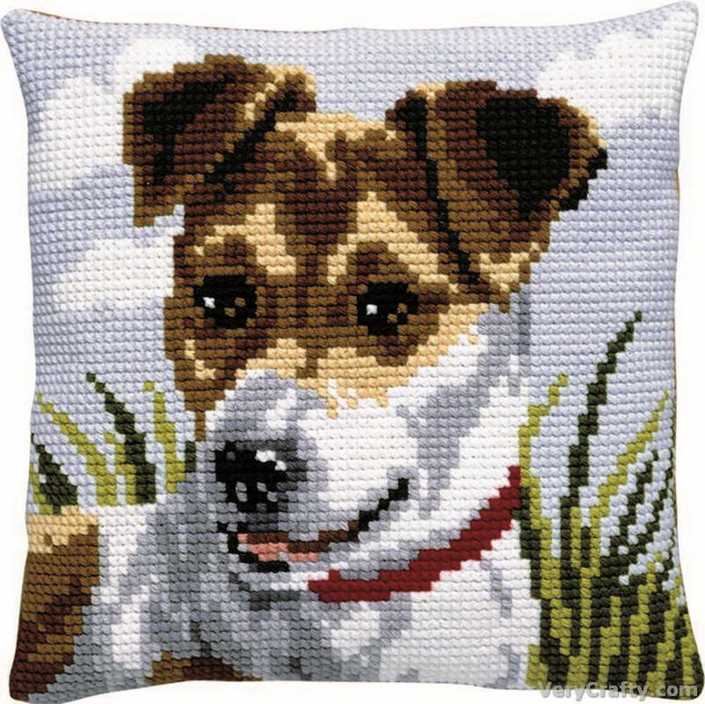 Pako Jack Russell Cross Stitch Cushion Kit