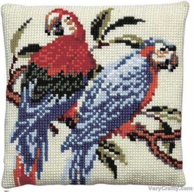 Pako Parrot Cross Stitch Cushion Kit