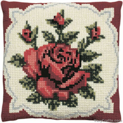 Pako Rose Cross Stitch Cushion Kit