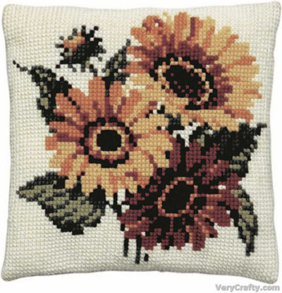 Pako Sunflower Cross Stitch Cushion Kit