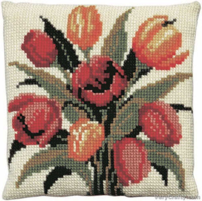Pako Tulips Cross Stitch Cushion Kit