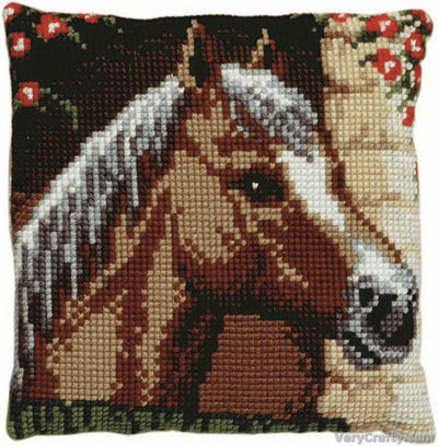 Pako Horse Head Cross Stitch Cushion Kit
