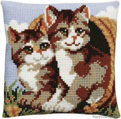 Pako Kittens in BasketCross Stitch Cushion Kit