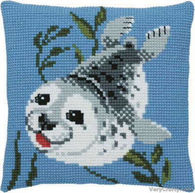 Pako Seal Cross Stitch Cushion Kit