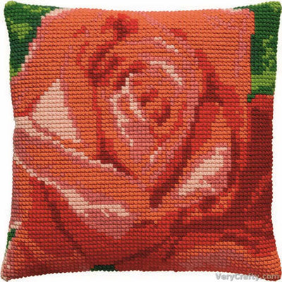 Pako Rose Bloom Cross Stitch Cushion Kit