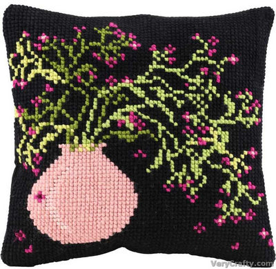 Pako -Floral Vase Cross Stitch Cushion Kit