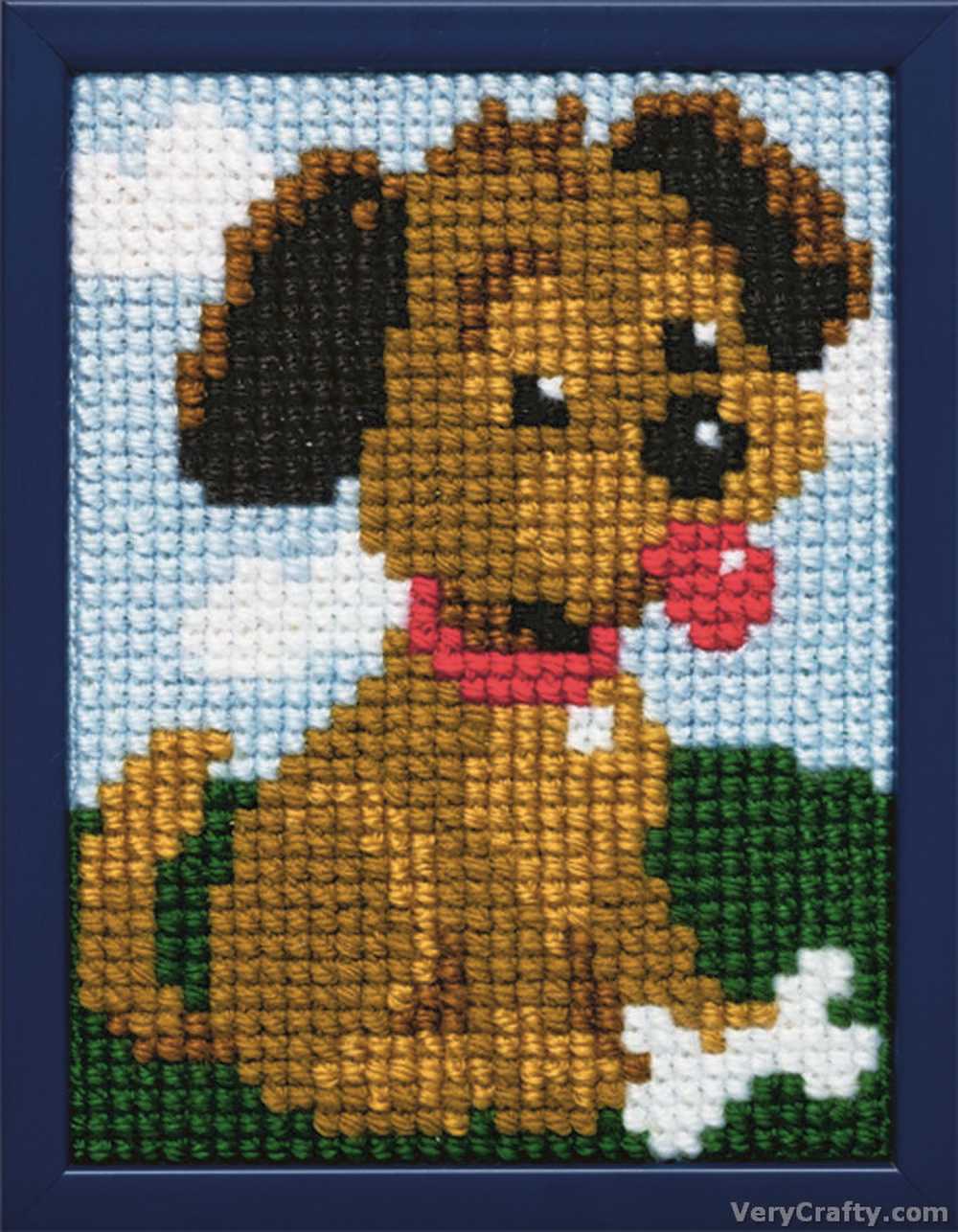 Pako Dog/Bone Beginner Cross Stitch Kit