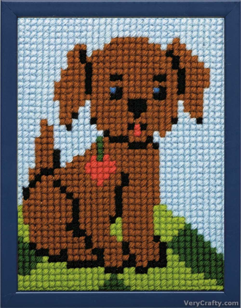 Pako Brown Dog Beginner Cross Stitch Kit