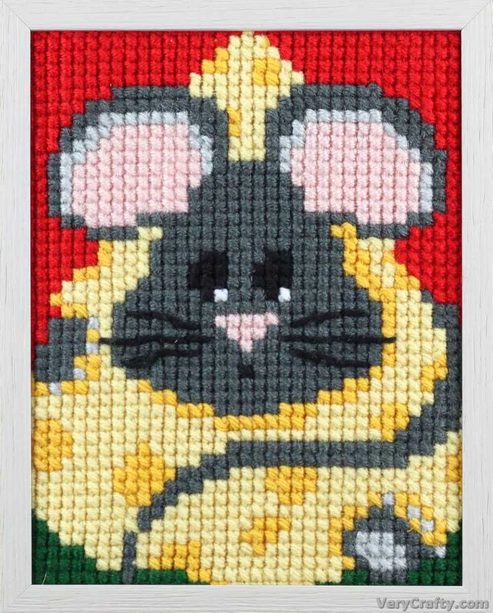 Pako Mouse/cheese Beginner Cross Stitch Kit