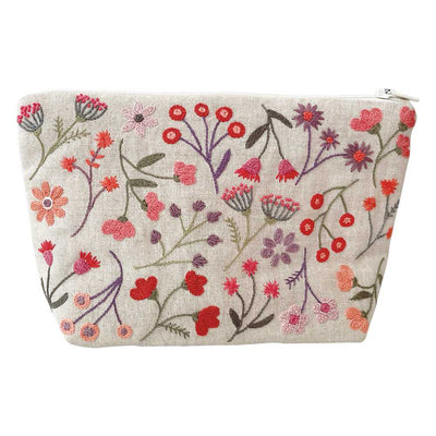 Floral Pouch Coral Embroidery Kit ~ Un Chat dans L'Aiguille