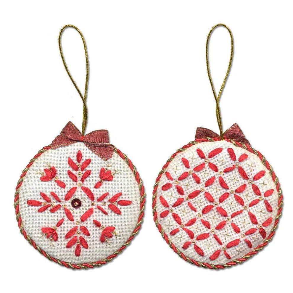 Christmas Bauble Ribbon Embroidery Kit ~ PANNA