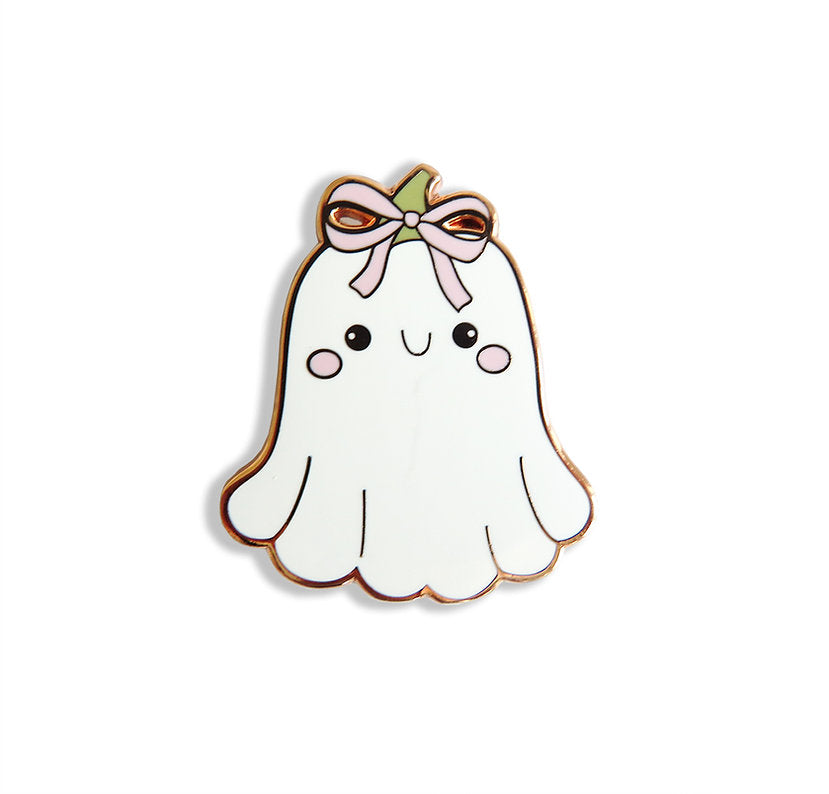Boo The Ghost With Pink Bow NEEDLE MINDER ~ Letistitch