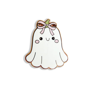 Boo The Ghost With Pink Bow NEEDLE MINDER ~ Letistitch