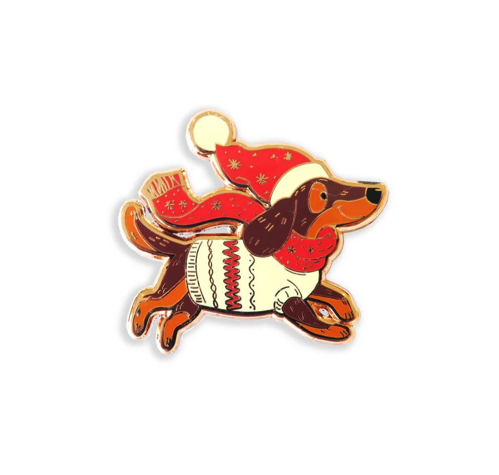 Santa Dachshund NEEDLE MINDER ~ Letistitch