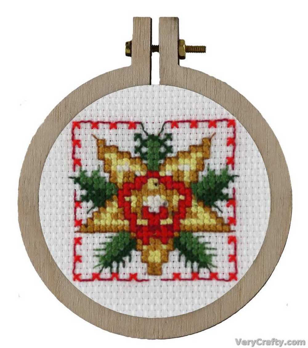 Pako Cross Stitch Star Christmas Ornament