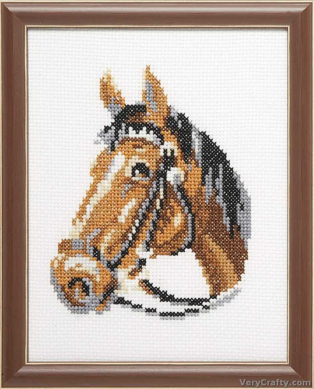 Pako Brown Horse Head Cross Stitch Kit