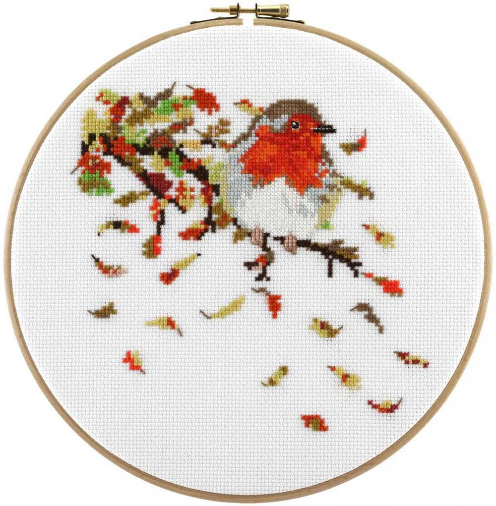 Pako Robin in Autumn Cross Stitch Kit