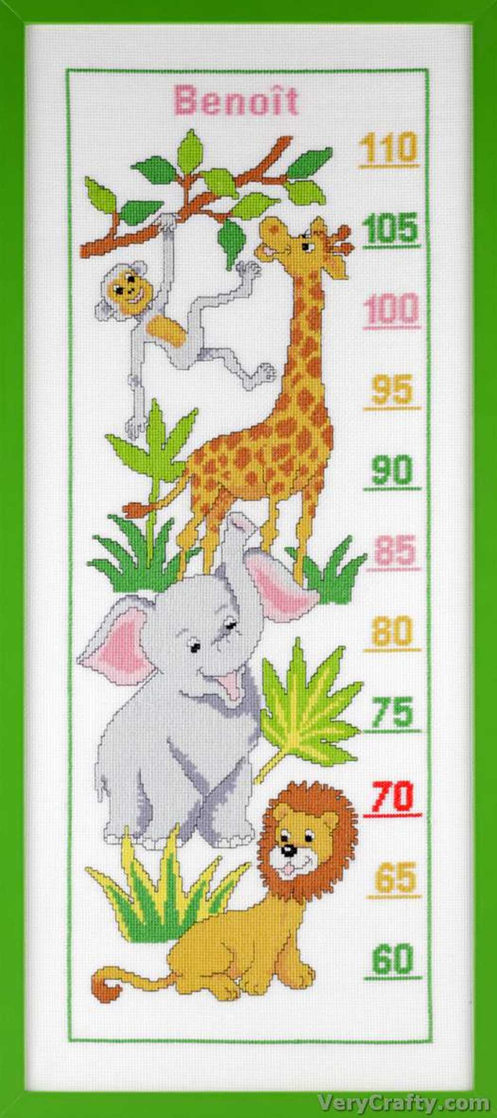 Pako Jungle Height Chart Cross Stitch Kit