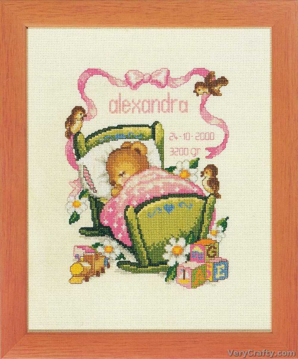 Pako Birth Girl Birth Sampler Cross Stitch Kit