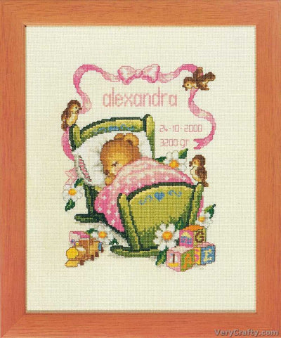 Pako Birth Girl Birth Sampler  Cross Stitch Kit SALE