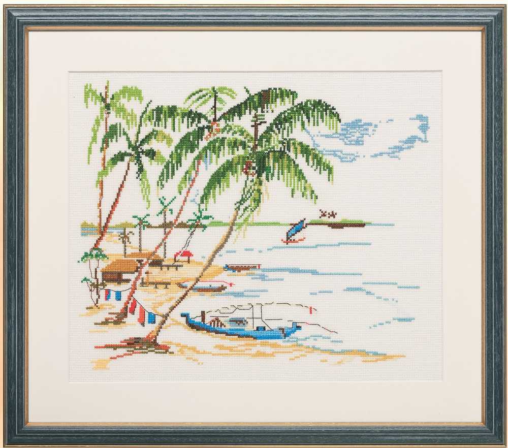 Pako -Palm Beach Scene Cross Stitch Kit