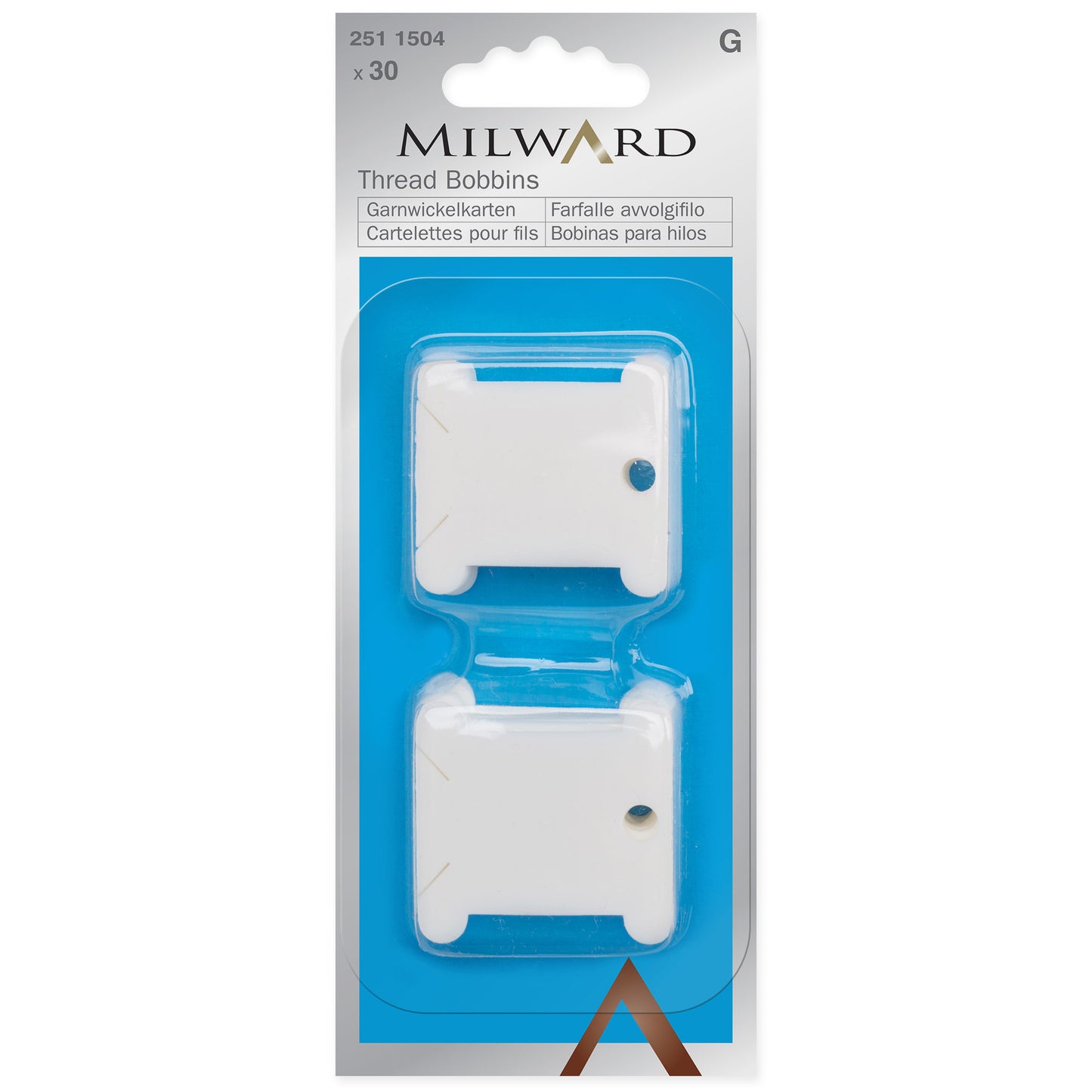 Pack 30 Plastic Thread Bobbins Milward