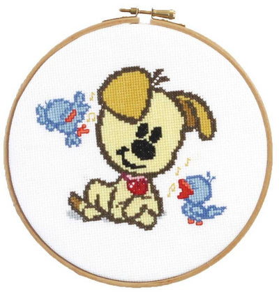 Pako -Dog and Birds   Cross Stitch Kit
