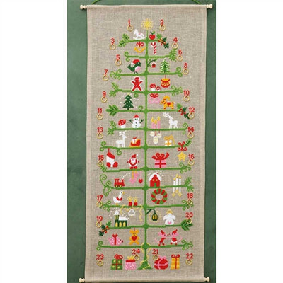 The Tree Advent Cross Stitch Kit - Permin