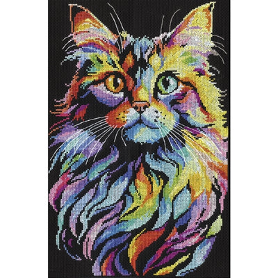 Colourful Cat Cross Stitch Kit - Design Works