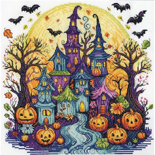 Spooky Village Cross Stitch Kit - Design Works