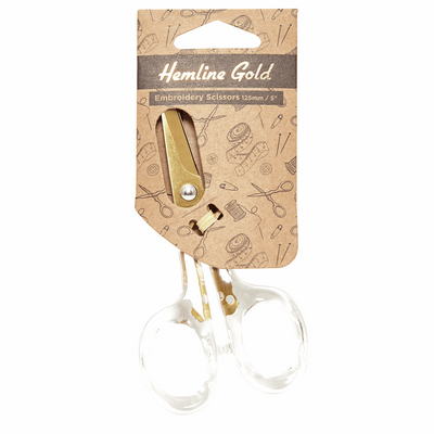 Embroidery Scissors Acrylic Handle 12.5cm ~ Hemline Gold