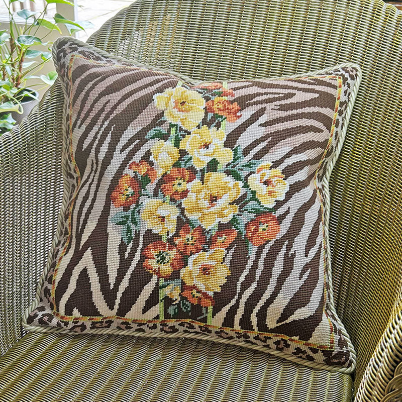 Tiger Floral ~ Glorafilia Tapestry Needlepoint Kit