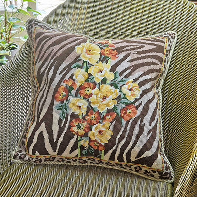 Tiger Floral ~ Glorafilia Tapestry Needlepoint Kit