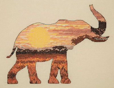 Elephant Silhouette II - Anchor Maia Cross Stitch Kit