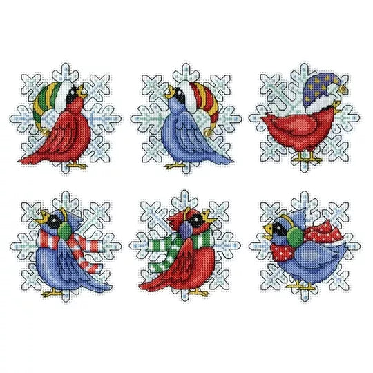 Snowbird Ornaments Cross Stitch Kit - Design Works
