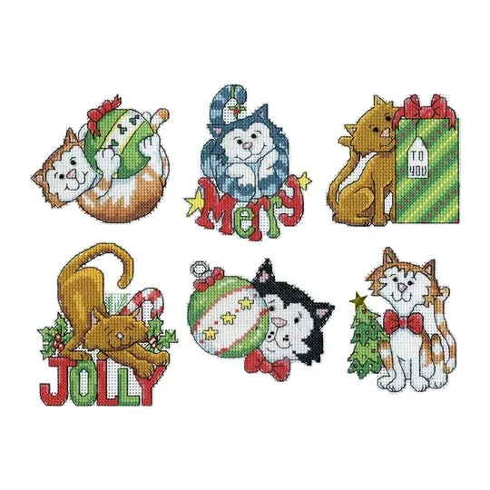 Holiday Cats Ornaments Cross Stitch Kit - Design Works