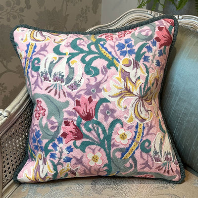 William Morris Lily Rose Pink ~ Glorafilia Tapestry Needlepoint Kit
