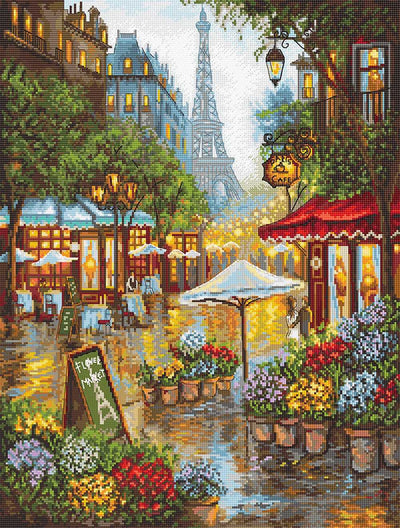 Spring Flowers Paris Cross Stitch Kit - Letitstitch