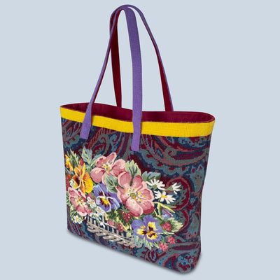 Paisley Tote Bag ~ Glorafilia Tapestry Needlepoint Kit