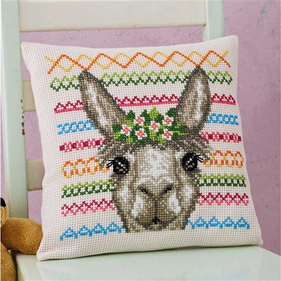 Alpaca  Cushion Cross Stitch Kit - Permin