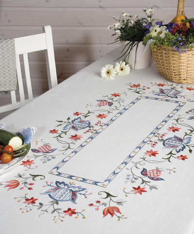 Folklore Tablecloth Embroidery Kit Anchor