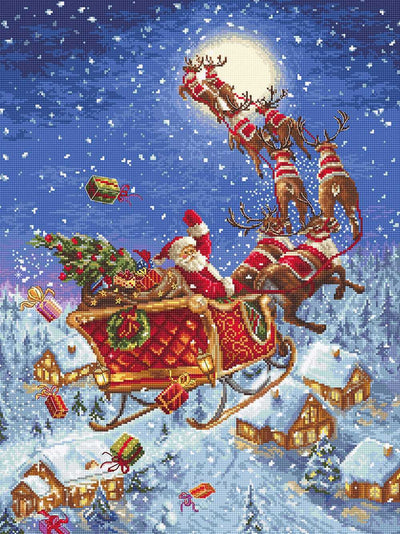 The Reindeers are On Their Way Cross Stitch Kit - Letitstitch
