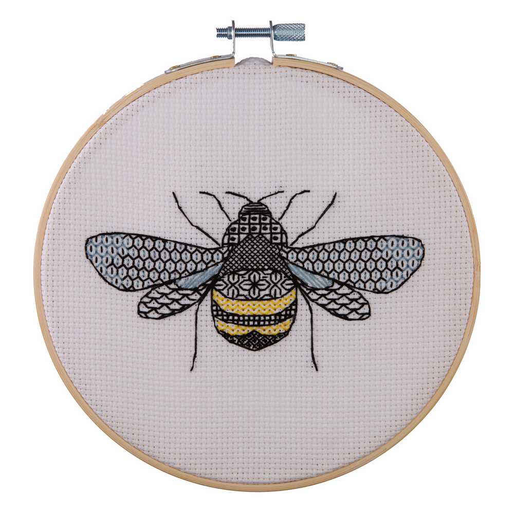 Bee Blackwork Embroidery Kit Anchor