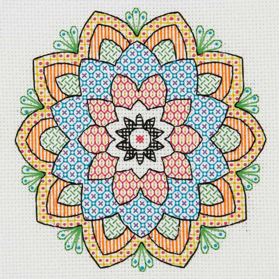 Mandala Blackwork Embroidery Kit Anchor