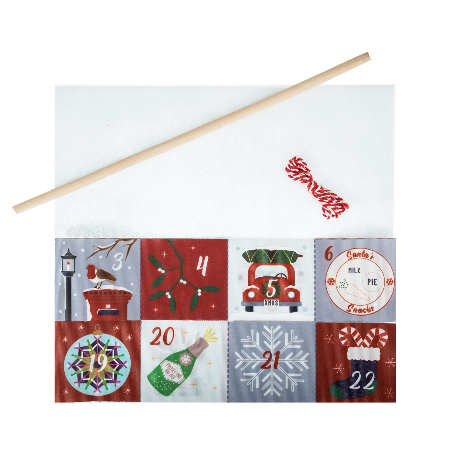 Make Your Own Advent Calendar Kit (Red) ~ Trimits