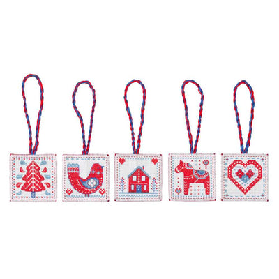 Christmas Tags Red & Blue - Anchor Cross Stitch Kit