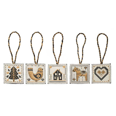 Christmas Tags Black & Gold - Anchor Cross Stitch Kit