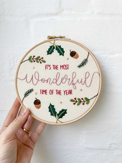 Wonderful Time Christmas Embroidery Kit Anchor