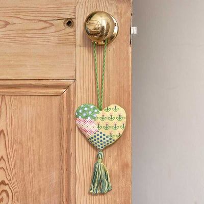 Hanging Decoration Patchwork Heart Green - Anchor Cross Stitch Kit